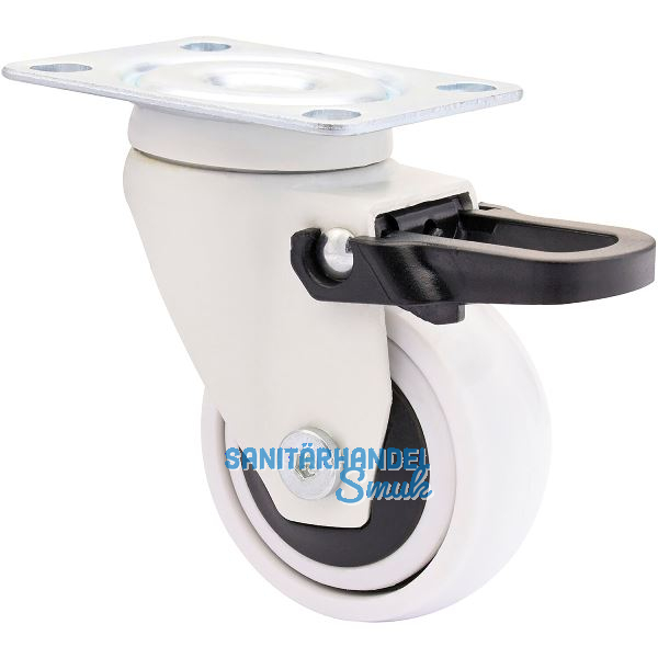 WAGNER Lenkrolle Kunstoff-Rad wei� 50 mm 50 kg Feststeller