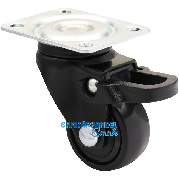 Lenkrolle Kunstoff-Rad schwarz 25 mm 12 kg Feststeller