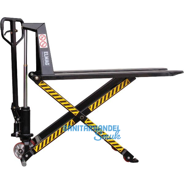 ELMAG Scherenhandhubwagen Gabelh�he max. 800 mm Tragkraft 1000 kg