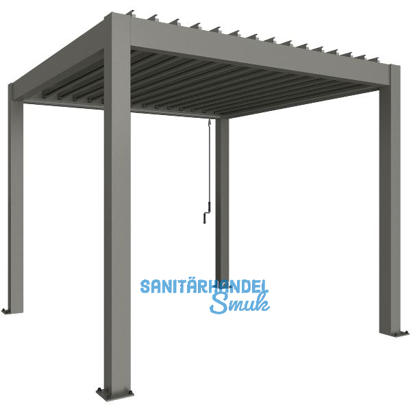 BIOHORT Pergola Gr. 3 x 3 quarzgrau
