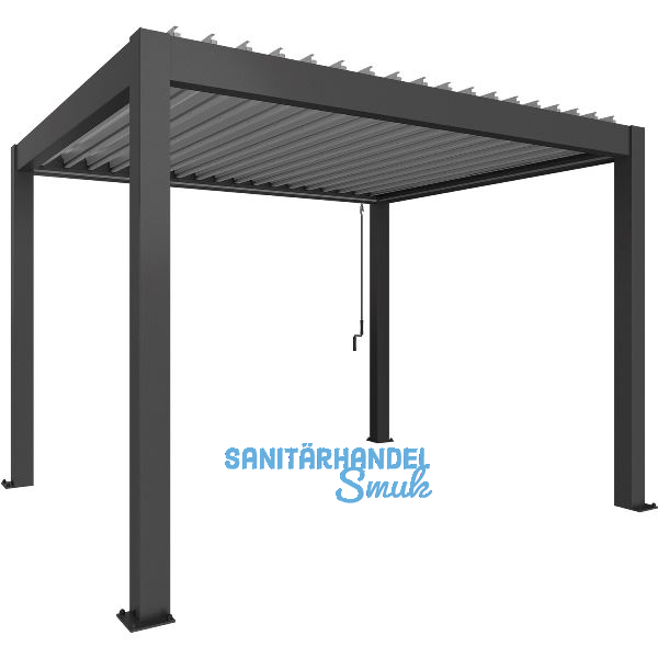 BIOHORT Pergola Gr. 3 x 3,5 dunkelgrau/silber