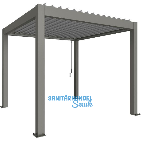 BIOHORT Pergola Gr. 3 x 3,5 quarzgrau/silber
