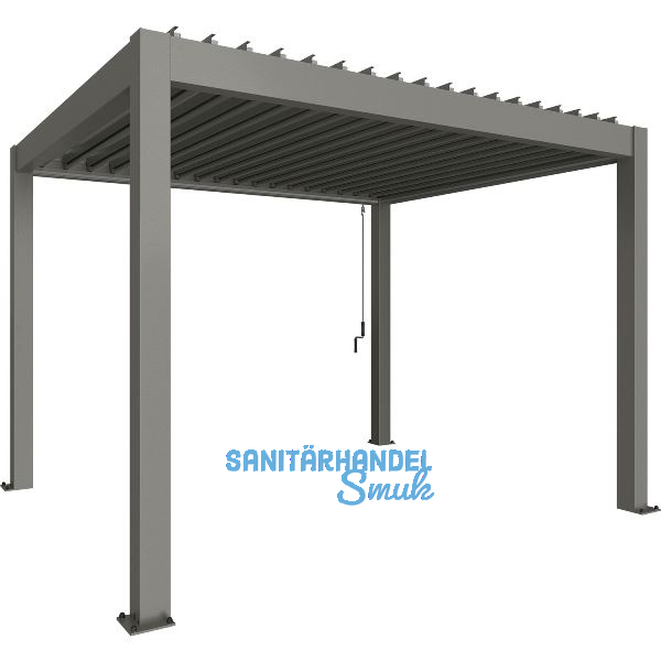 BIOHORT Pergola Gr. 3,5 x 3 quarzgrau