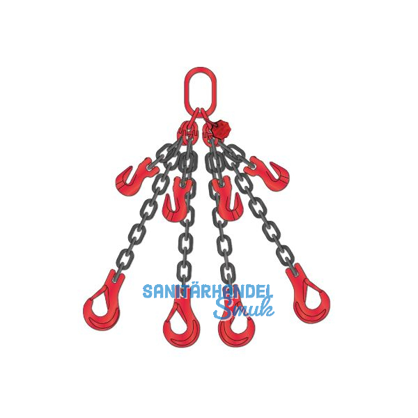 Kettengeh�nge 4-Strang k�rzbar L�nge 2 m Tragkraft 4250 kg inkl. Pr�fzeugnis