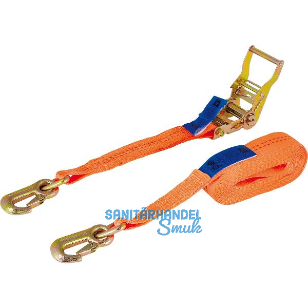 Zurrgurt 2-teillig mit Ratsche und Karabiner 2000 kg 6 m