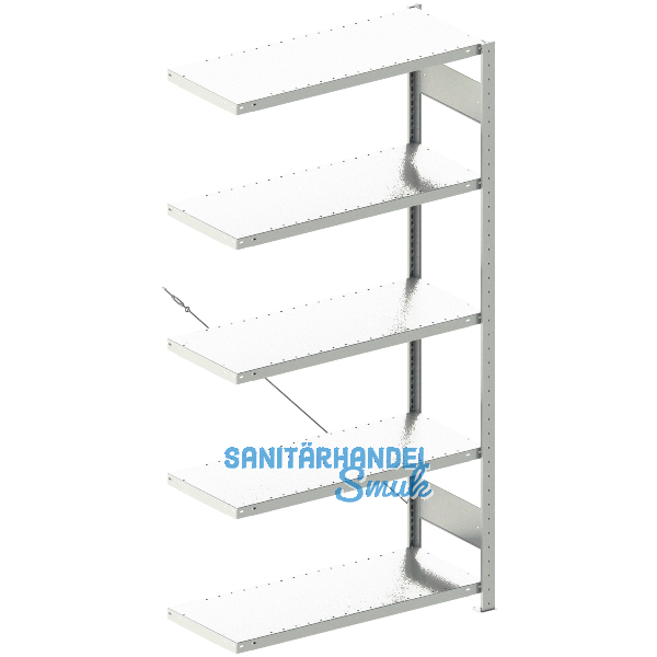 META Steck-Anbauregal 2000 x 1000 x 400 mm 5 Fachb�den 150 kg