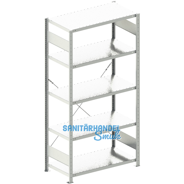 META Steck -Grundregal 2000 x 1000 x 500 mm 5 Fachb�den 150 kg
