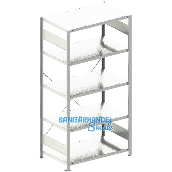 META Steck-Grundregal 2000 x 1000 x 600 mm 5 Fachb�den 150 kg