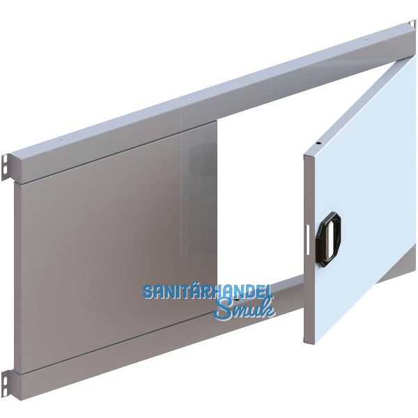 META Doppelfl�gelt�re 1/4 T�r RAL 7035 lichtgrau H�he 500 mm