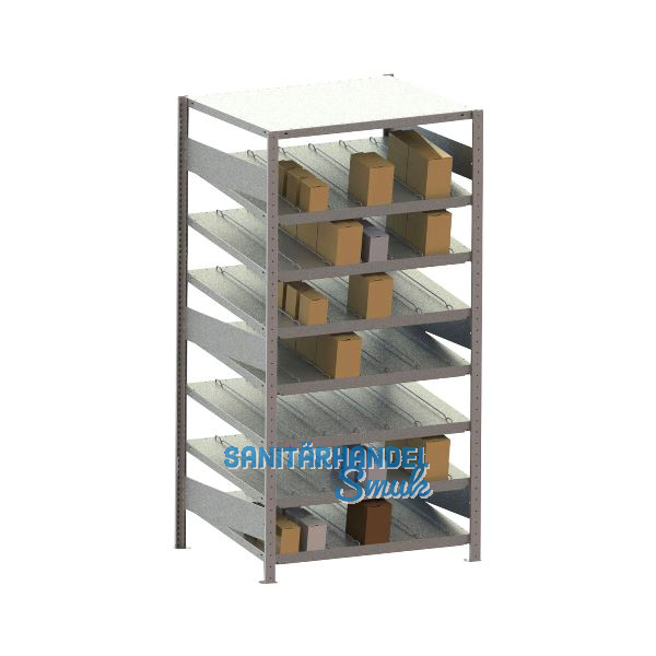 META Schr�gbodenregal H�he 2000 mm Tiefe 800 mm L�nge 1000 mm Grundregal