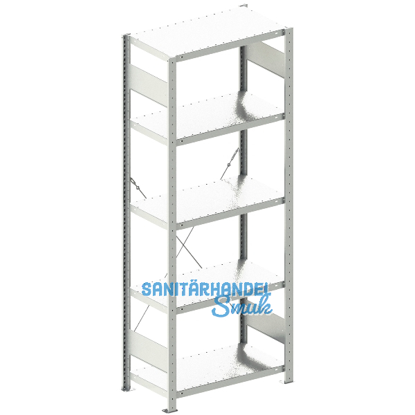 META Steck-Grundregal 2000 x 750 x 400 mm 5 Fachb�den 100 kg