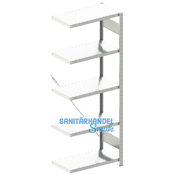 META Steck-Anbauregal 2000 x 750 x 400 mm 5 Fachb�den 100 kg