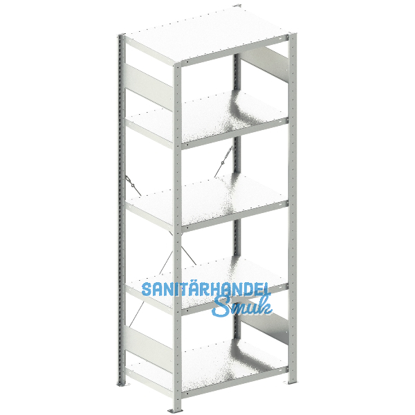 META Steck-Grundregal 2000 x 750 x 500 mm 5 Fachb�den 100 kg