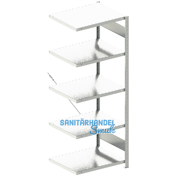 META Steck-Anbauregal 2000 x 750 x 600 mm 5 Fachb�den 100 kg