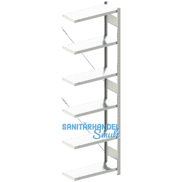 META Steck-Anbauregal 2500 x 750 x 300 mm 6 Fachb�den 100 kg