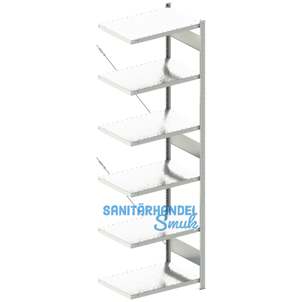 META Steck-Anbauregal 2500 x 750 x 500 mm 6 Fachb�den 100 kg