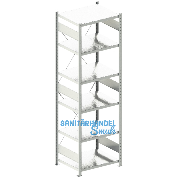 META Steck-Grundregal 2500 x 750 x 600 mm 6 Fachb�den 100 kg