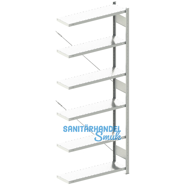 META Steck-Anbauregal 2500 x 1000 x 300 mm 6 Fachb�den 150 kg