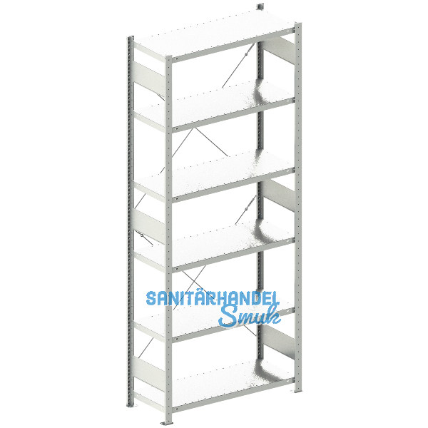META Steck-Grundregal 2500 x 1000 x 400 mm 6 Fachb�den 150 kg