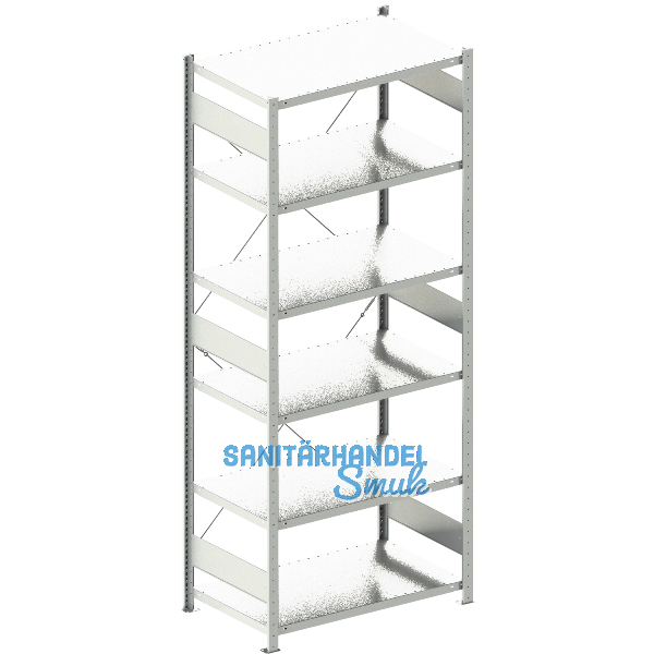 META Steck-Grundregal 2500 x 1000 x 600 mm 6 Fachb�den 150 kg