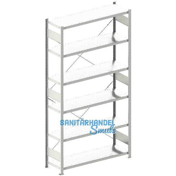 META Steck-Grundregal 2500 x 1300 x 400 mm 6 Fachb�den 230 kg