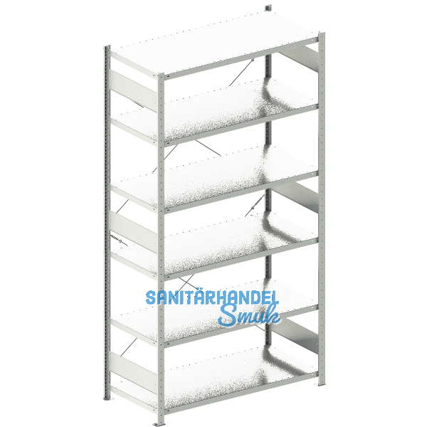 META Steck-Grundregal 2500 x 1300 x 600 mm 6 Fachb�den 230 kg