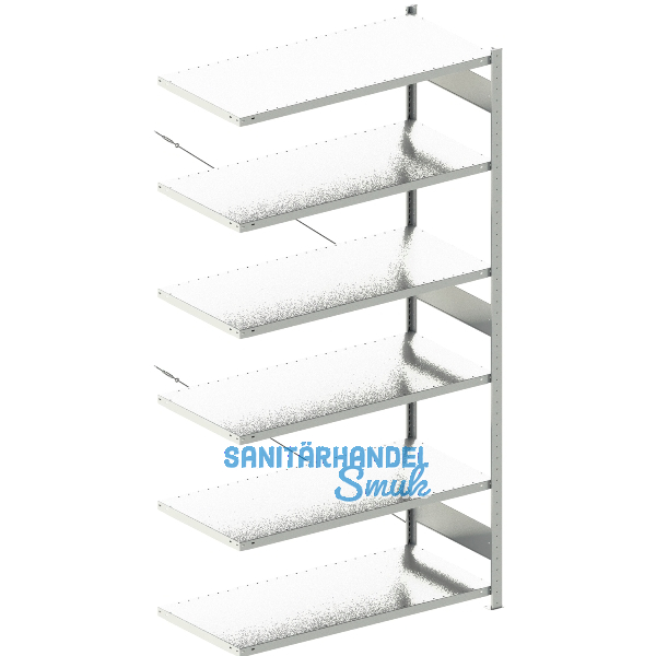 META Steck-Anbauregal 2500 x 1300 x 600 mm 6 Fachb�den 230 kg