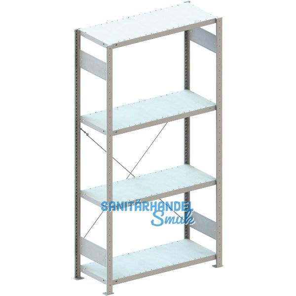 META Steck-Grundregal 2000 x 1000 x 400 mm 4 Fachb�den 150 kg