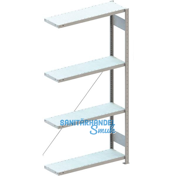 META Steck-Anbauregal 2000 x 1000 x 300 mm 4 Fachb�den 150 kg