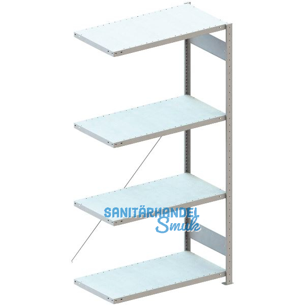 META Steck-Anbauregal 2000 x 1000 x 500 mm 4 Fachb�den 150 kg