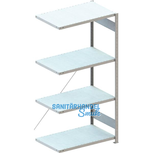META Steck-Anbauregal 2000 x 1000 x 600 mm 4 Fachb�den 150 kg