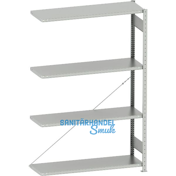 META Steck-Anbauregal 2000 x 1300 x 400 mm 4 Fachb�den 230 kg