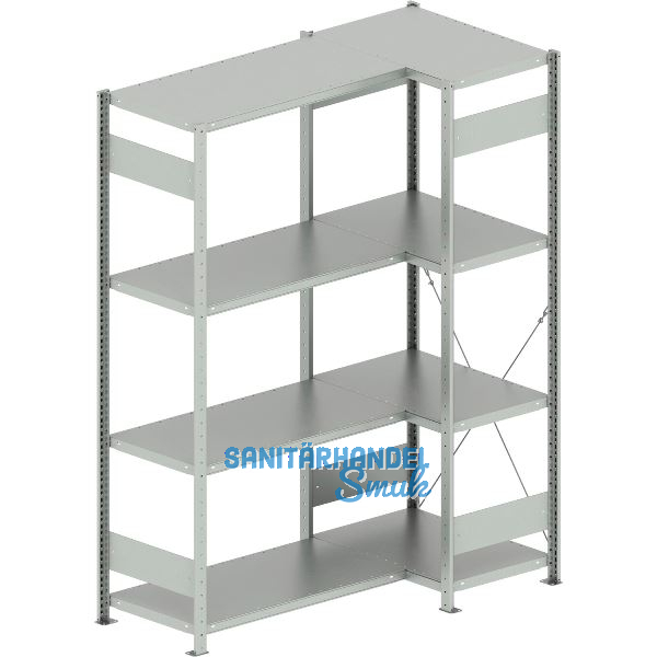 META Steck-Eckregal 2000 x 750 /1000 x 500 mm Tragkraft 100 kg