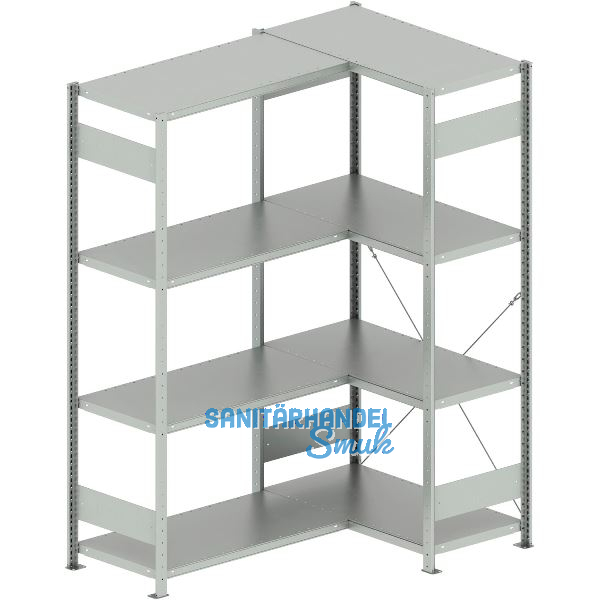 META Steck-Eckregal 2000 x 1000 /1000 x 500 mm Tragkraft 100 kg