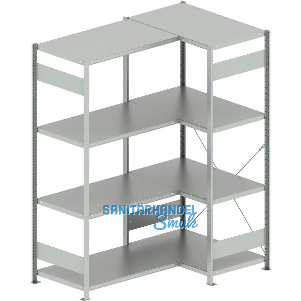 META Steck-Eckregal 2000 x 1000 /1000 x 600 mm Tragkraft 100 kg