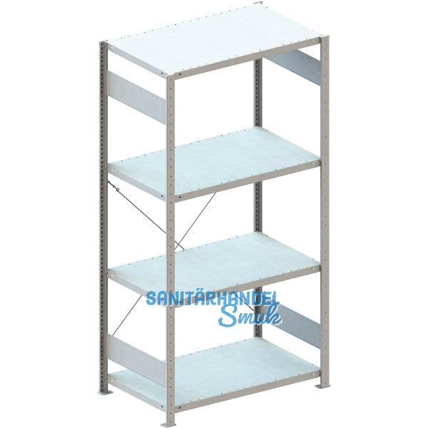 META Steck-Grundregal 2000 x 1000 x 600 mm 4 Fachb�den 150 kg