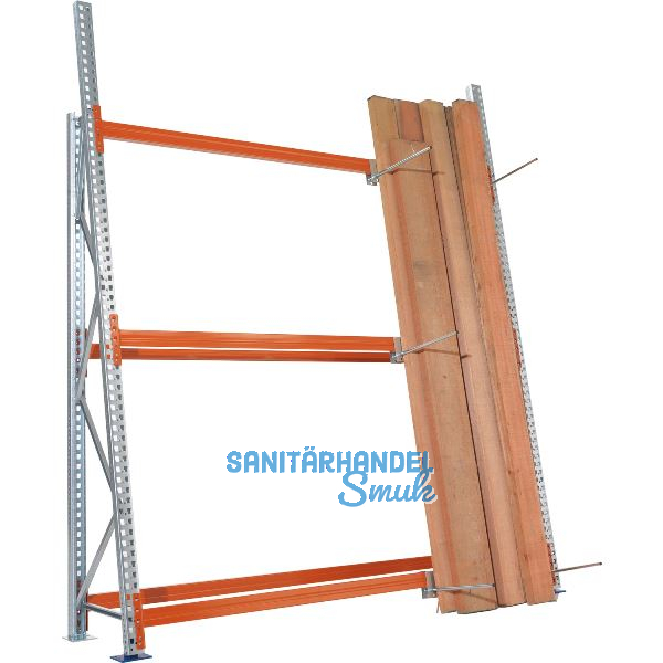 META Profillager Regal Anbaufeld einseitig 3300 x 2700 x 700 mm inkl. Bodenanker