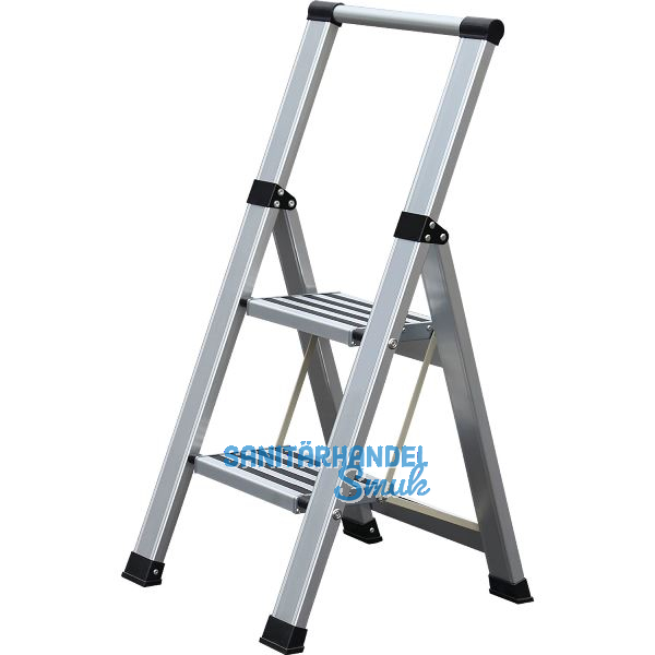 Alu-Klappleiter Step+Store S 2-stufig