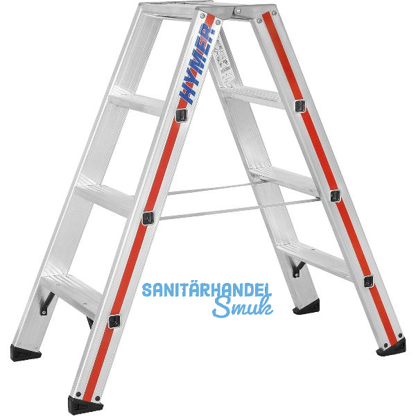HYMER Alu-Stufen-Stehleiter Type 8024 Stufen=2 x 4 L�nge=1,04 m