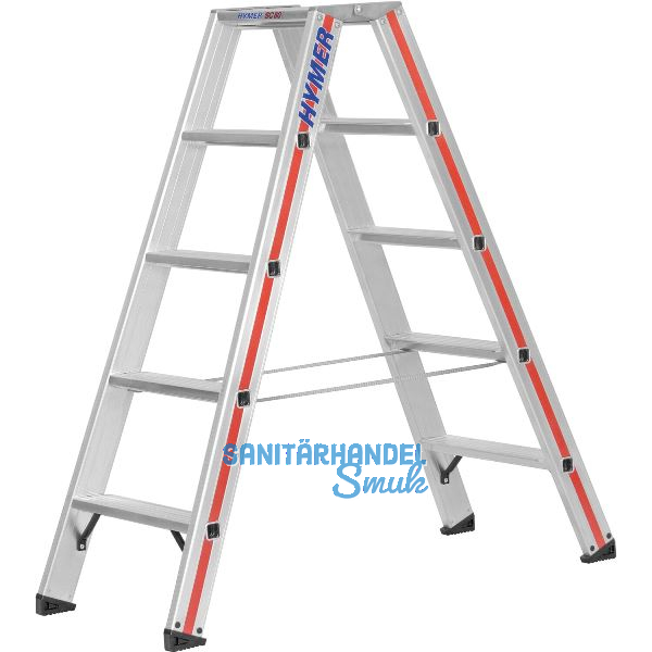 HYMER Alu-Stufen-Stehleiter Type 8024 Stufen=2 x 5 L�nge=1,30 m