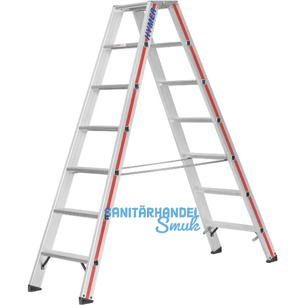 HYMER Alu-Stufen-Stehleiter Type 8024 Stufen=2 x 7 L�nge=1,80 m