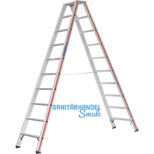 HYMER Alu-Stufen-Stehleiter Type 8024 Stufen=2 x 10 L�nge=2,50 m