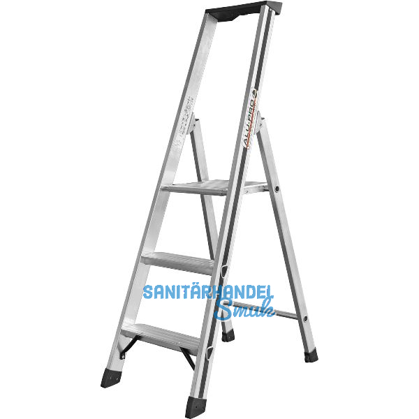ALU-PRO Stufenstehleiter mit Plattform Type 70026 3 Stufen L�nge 1,39 m