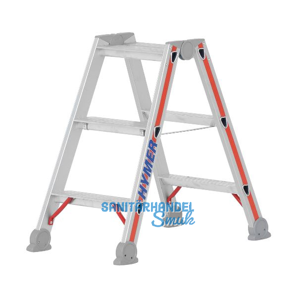 HYMER Alu-Stufen-Stehleiter Type 4024 Stufen=2 x 3 L�nge=0,78 m
