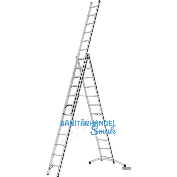 ALU-PRO Allzweckleiter SmartBase 3-tlg.Typ 70247 Sprossen=3x12L= 3,52/8,02m
