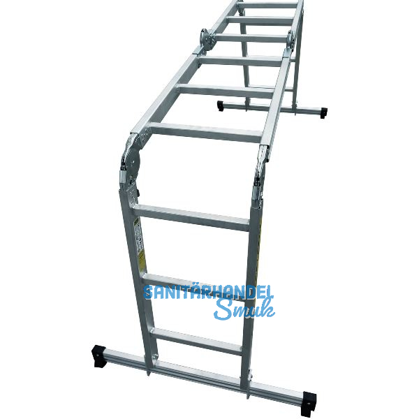 JUST Alu-Vielzweck Industrieleiter Type 75 Sprossen=4x4 L�nge=2,43/4,76 m