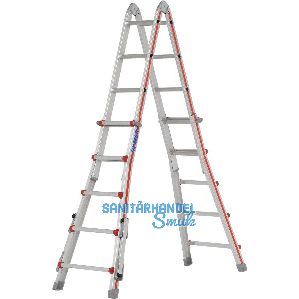 HYMER Alu-Teleskopleiter Type 4142 Sprossen=4 x 5