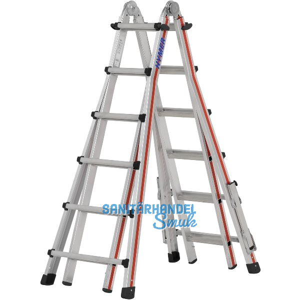 HYMER Alu-Teleskopleiter Type 4142 Sprossen=4 x 6