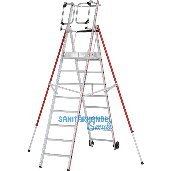 HYMER Alu ProTect Plattformleiter Type 8483 Sprossen=8 H�he 3,10 m