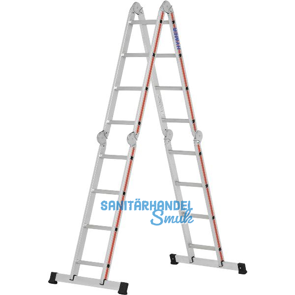 HYMER Alu-Vielzweckleiter Type 4043 Sprossen=4 x 4